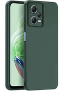 Mey İthalat® Redmi Note 12 Pro 5G Kılıf Nano içi Kadife Silikon - Koyu Yeşil