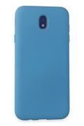 Mey İthalat® Samsung Galaxy J7 Pro / J730 Kılıf Nano içi Kadife Silikon - Mavi