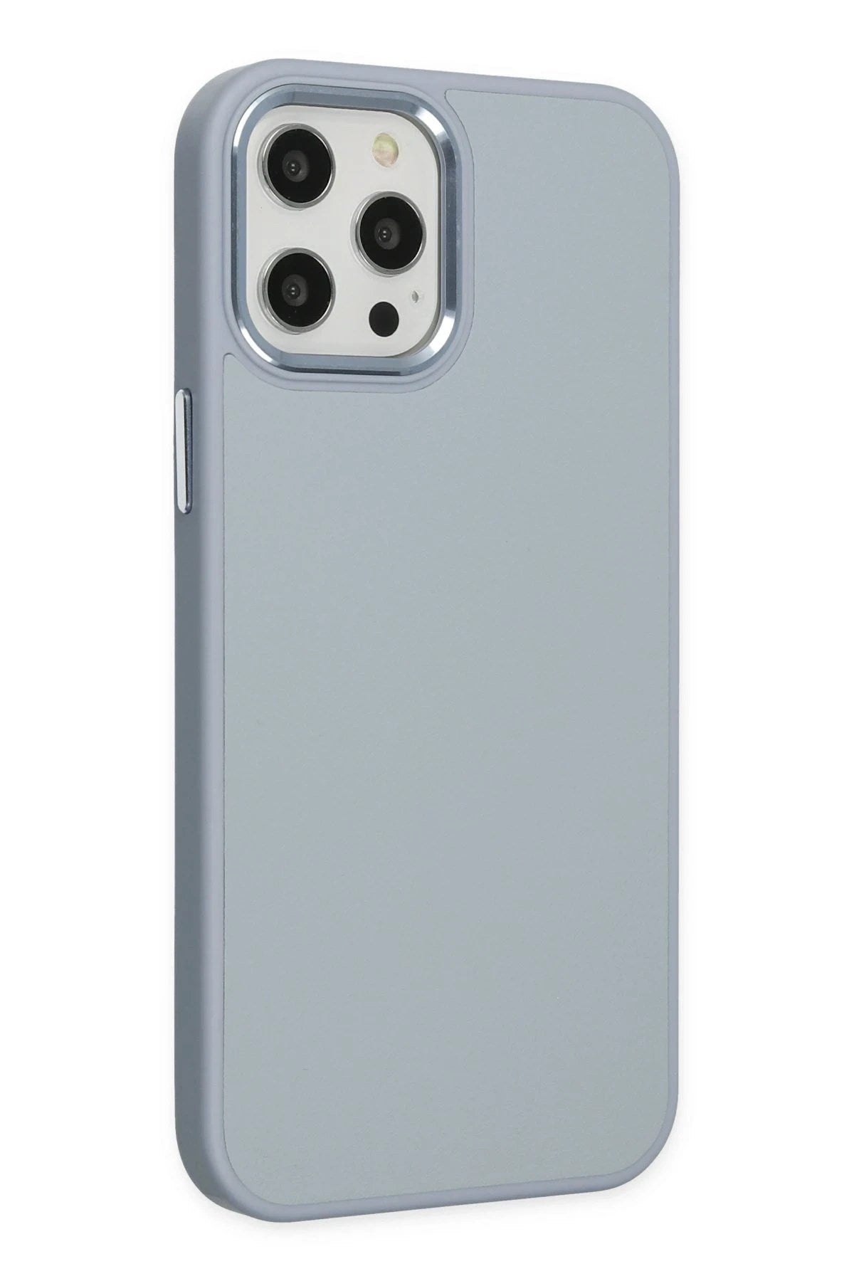 Mey İthalat® iPhone 12 Pro Max Kılıf Asya Deri Silikon - Sierra Blue