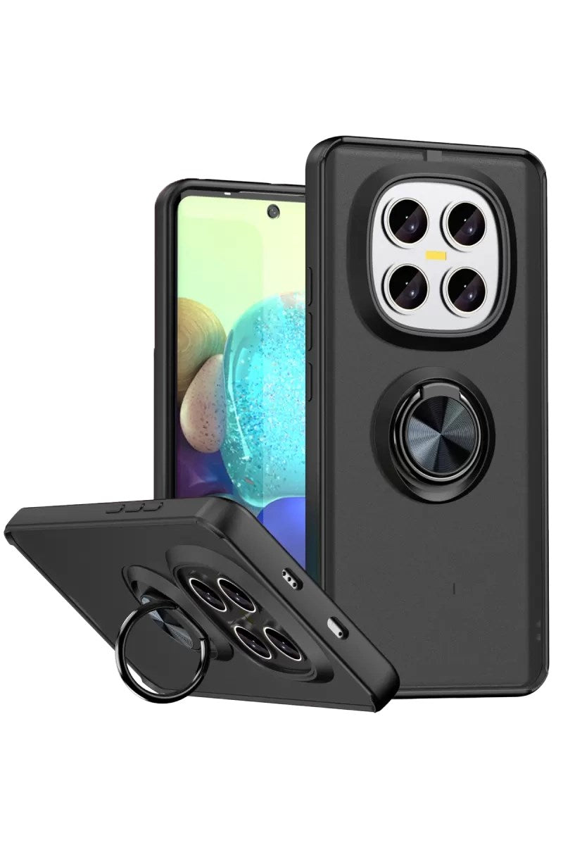 Mey İthalat® Redmi Note 15 Pro 5G Montreal Yüzüklü Silikon Kapak - Siyah