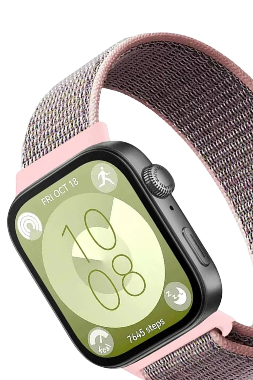 Mey İthalat® Huawei Fit 4 Hasırlı Cırtcırtlı Kordon - Pembe