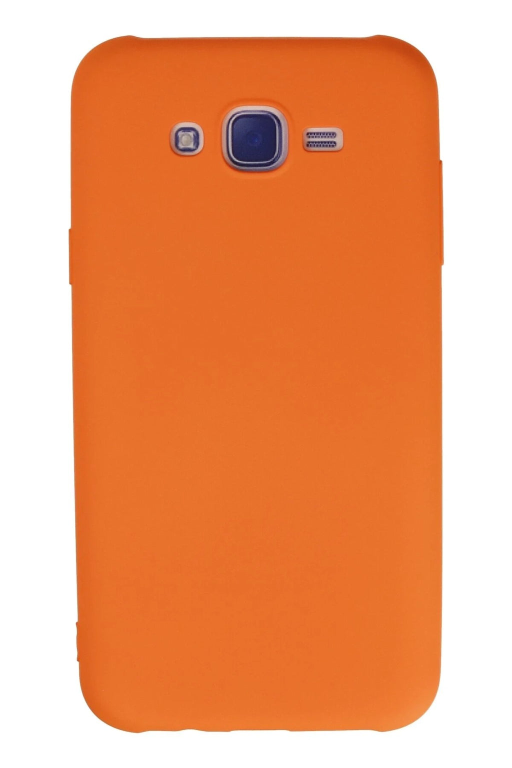 Mey İthalat® Samsung Galaxy J7 Kılıf Nano içi Kadife Silikon - Turuncu