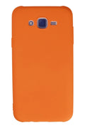 Mey İthalat® Samsung Galaxy J7 Kılıf Nano içi Kadife Silikon - Turuncu