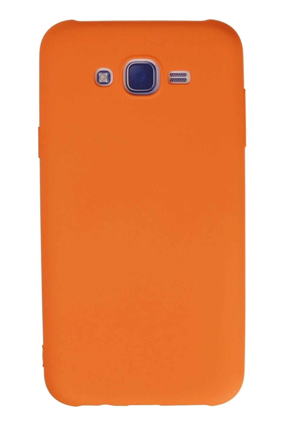 Mey İthalat® Samsung Galaxy J7 Kılıf Nano içi Kadife Silikon - Turuncu