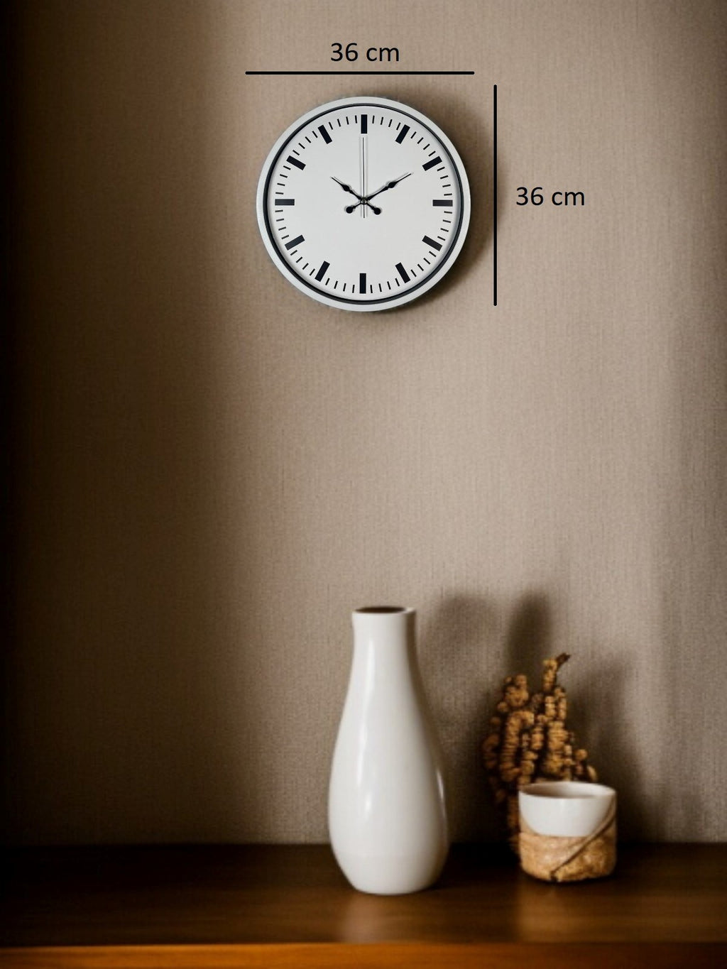 36 Cm Beyaz Standart Duvar Saati