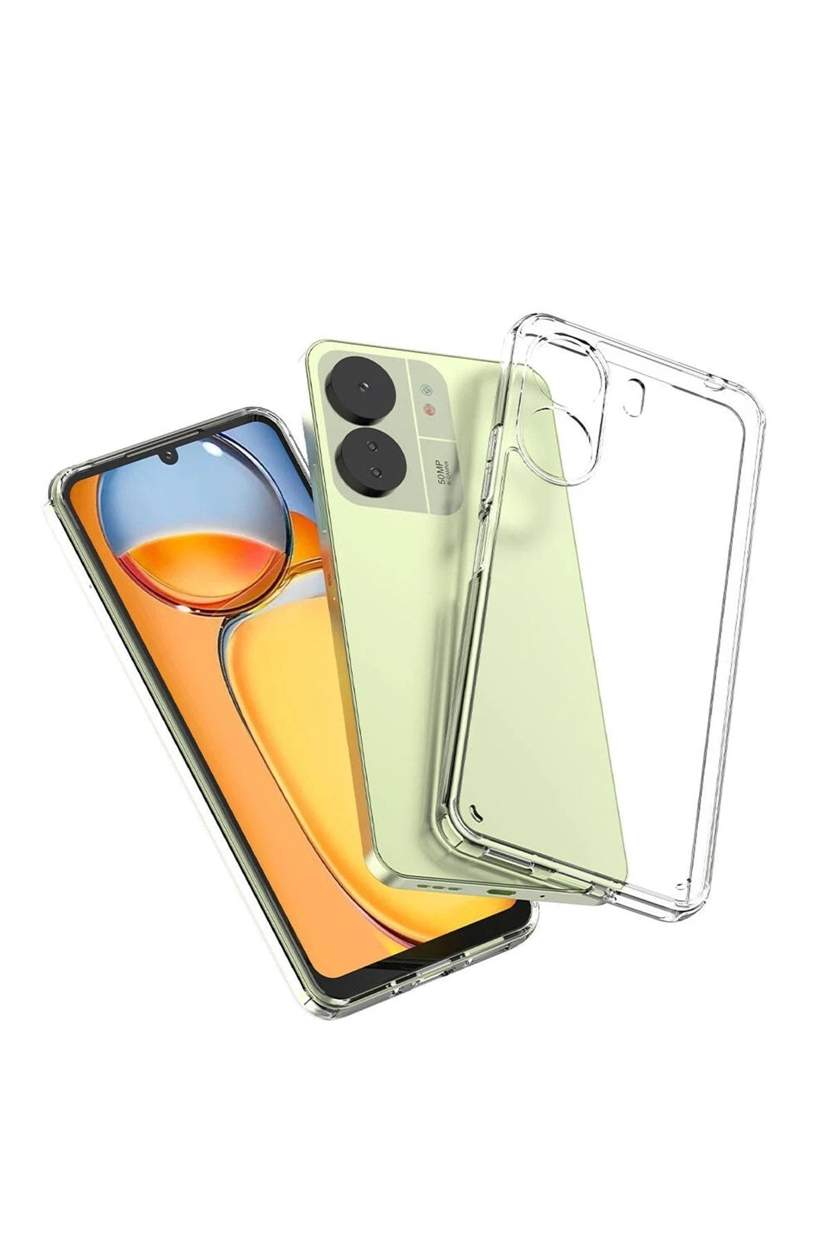 Mey İthalat® Redmi 13C Kılıf Lüx Şeffaf Silikon