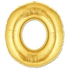 O Harf Folyo Balon Altın Renk 40 İnç