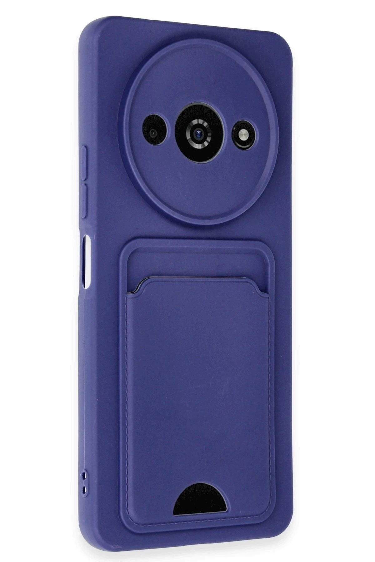 Mey İthalat® Redmi A3 4G Kılıf Kelvin Kartvizitli Silikon - Lacivert