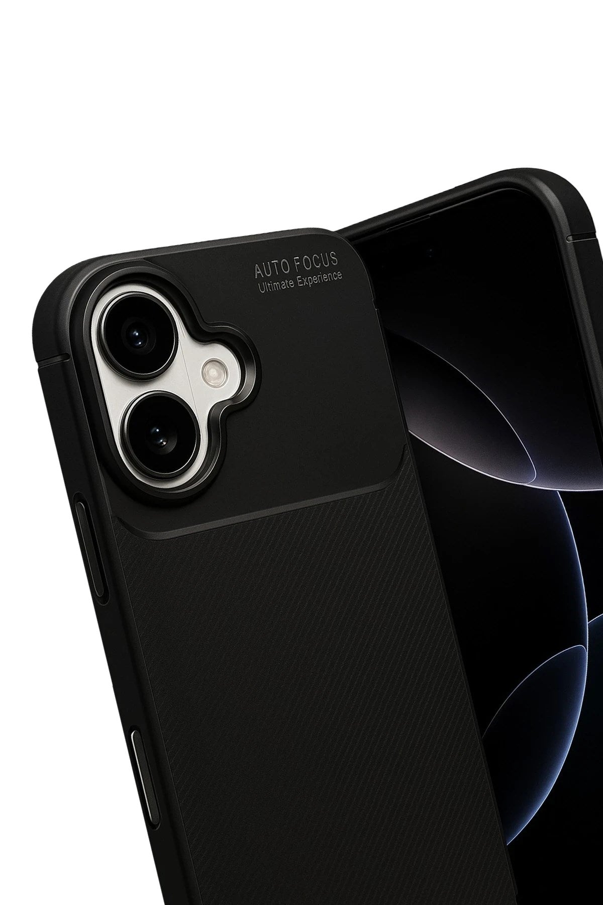 Mey İthalat® iPhone 17 Auto Focus Karbon Kapak - Siyah