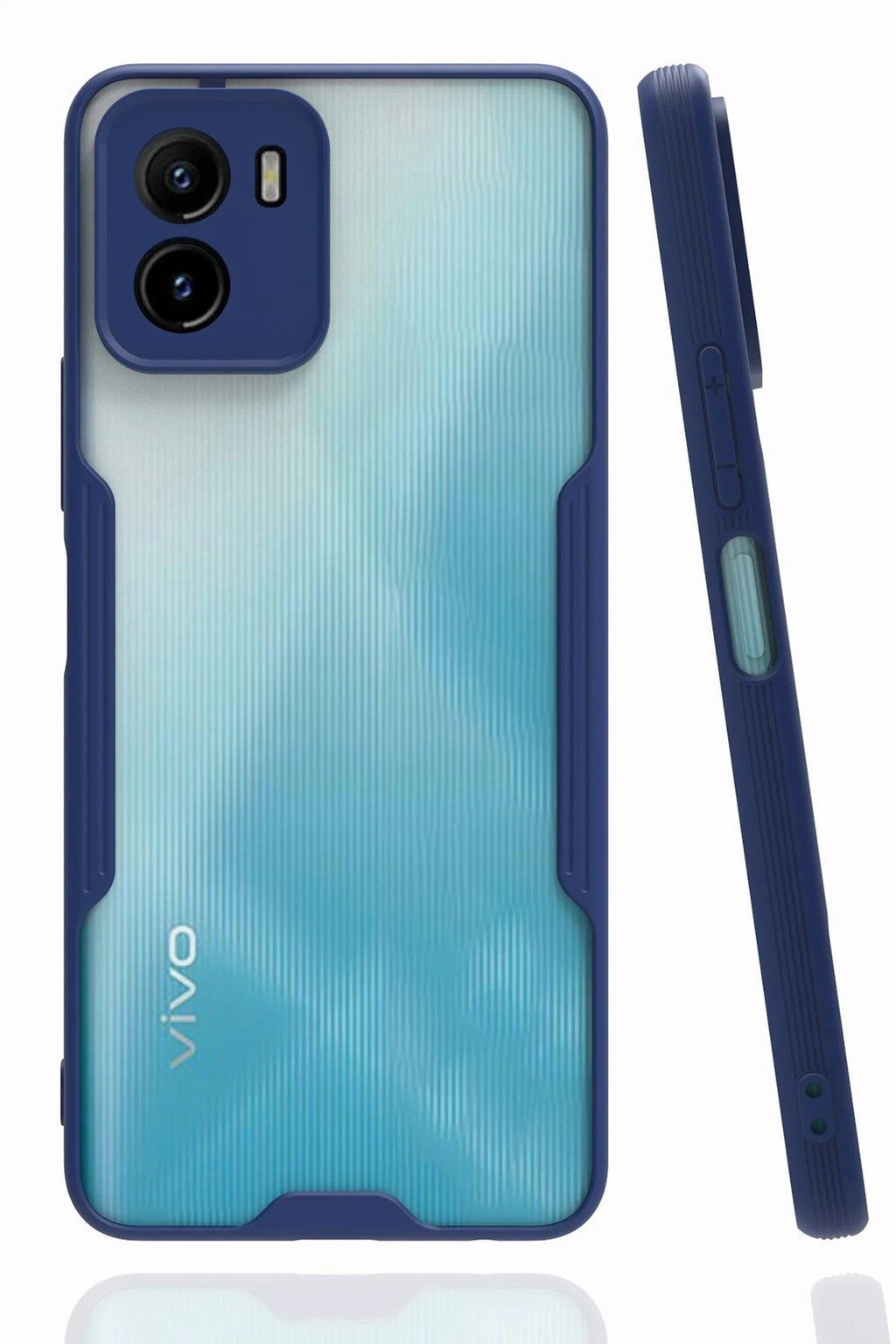 Mey İthalat® Vivo Y15S Kılıf Platin Silikon - Lacivert