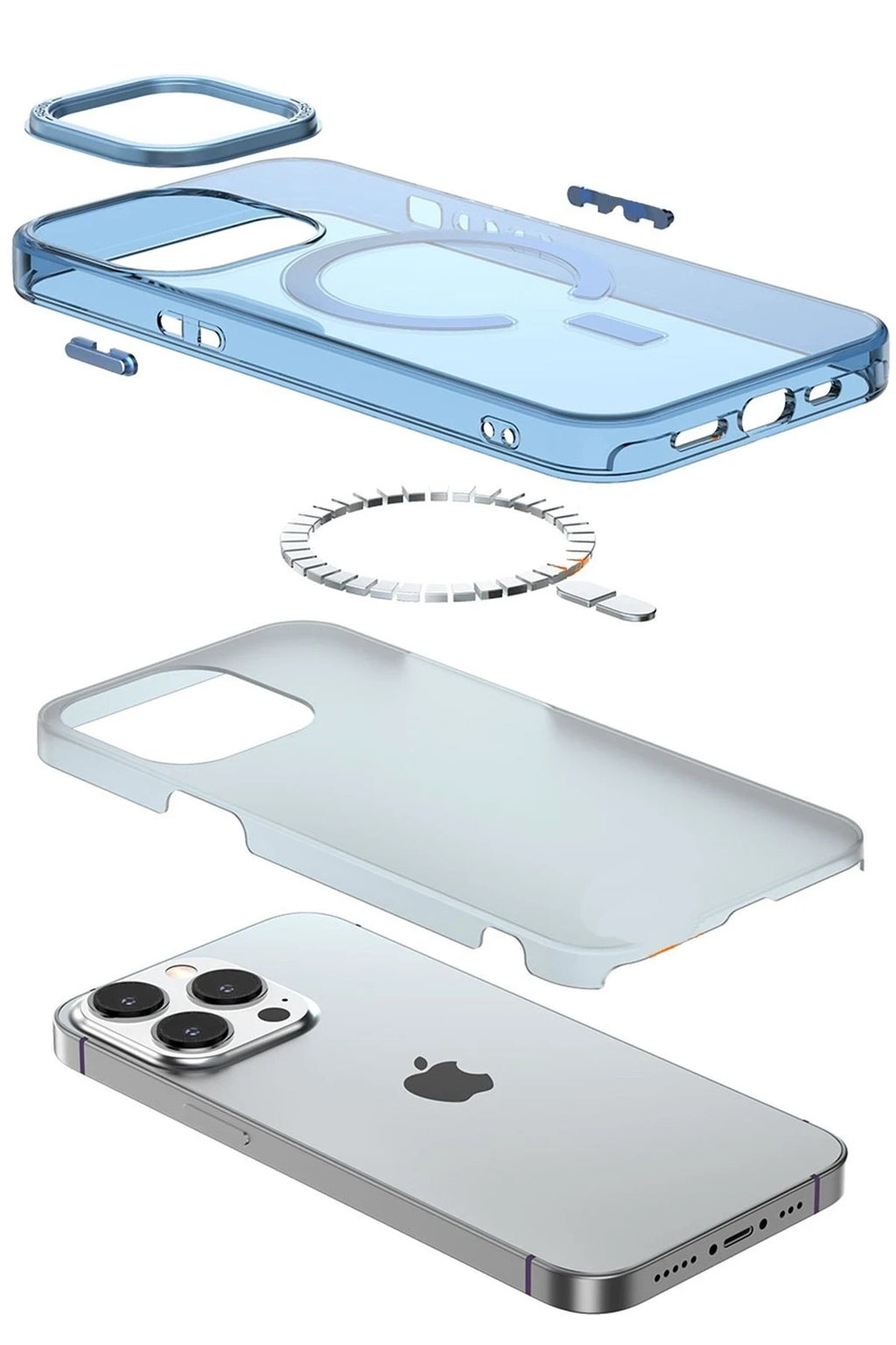 Mey İthalat® iPhone 14 Pro Max Kılıf Troy Magsafe Kapak - Mor
