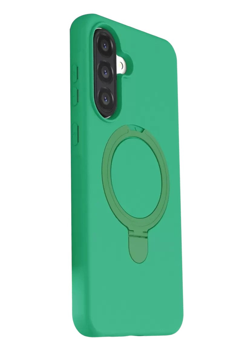 Mey İthalat® Samsung Galaxy A37 5G Regal Magsafe Standlı Kapak - Yeşil