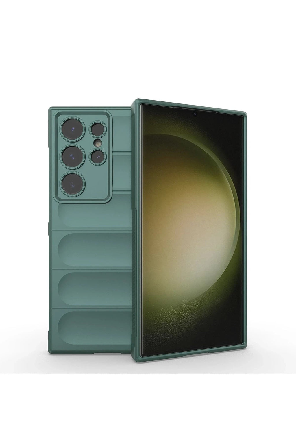 Mey İthalat® Samsung Galaxy S24 Ultra Kılıf Optimum Silikon - Koyu Yeşil