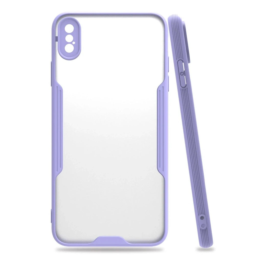 Mey İthalat® iPhone XS Max Kılıf Platin Silikon - Lila