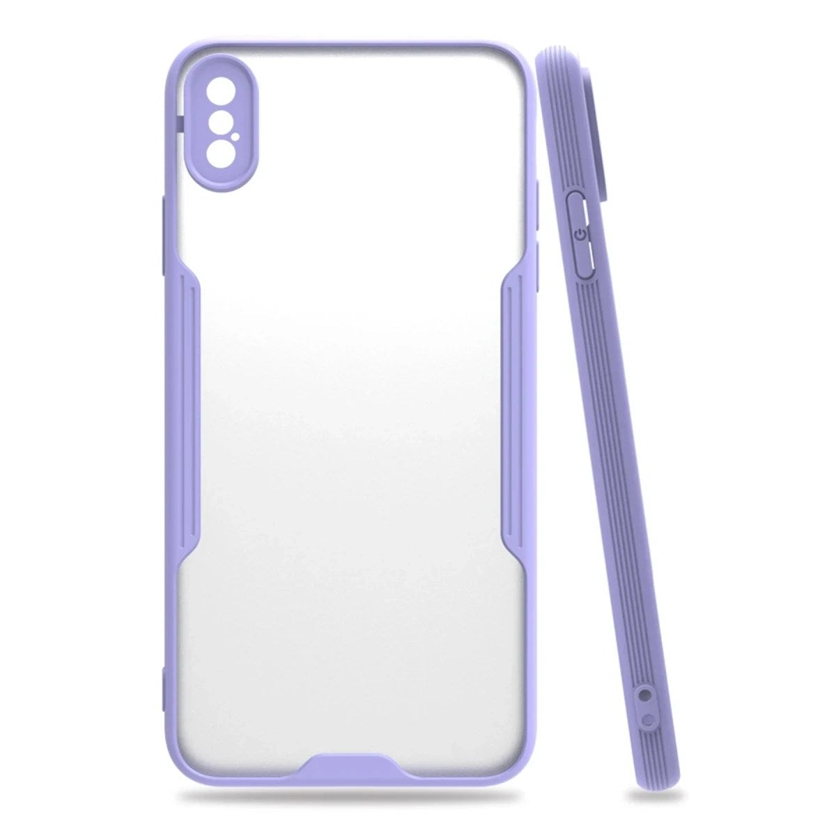 Mey İthalat® iPhone XS Max Kılıf Platin Silikon - Lila