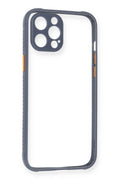 Mey İthalat® iPhone 12 Pro Kılıf Miami Şeffaf Silikon - Gri