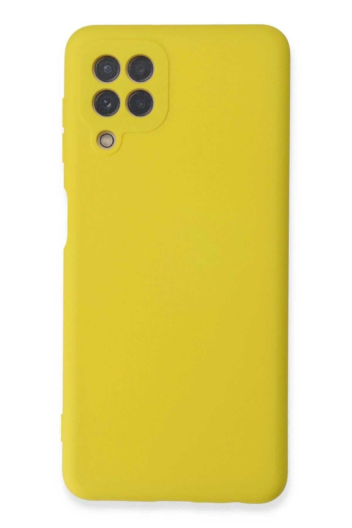 Mey İthalat® Samsung Galaxy A22 Kılıf Nano içi Kadife Silikon - Sarı
