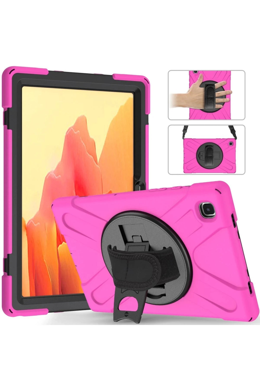 Mey İthalat® Samsung Galaxy T220 Tab A7 Lite 8.7 Kılıf Amazing Tablet Kapak - Pembe