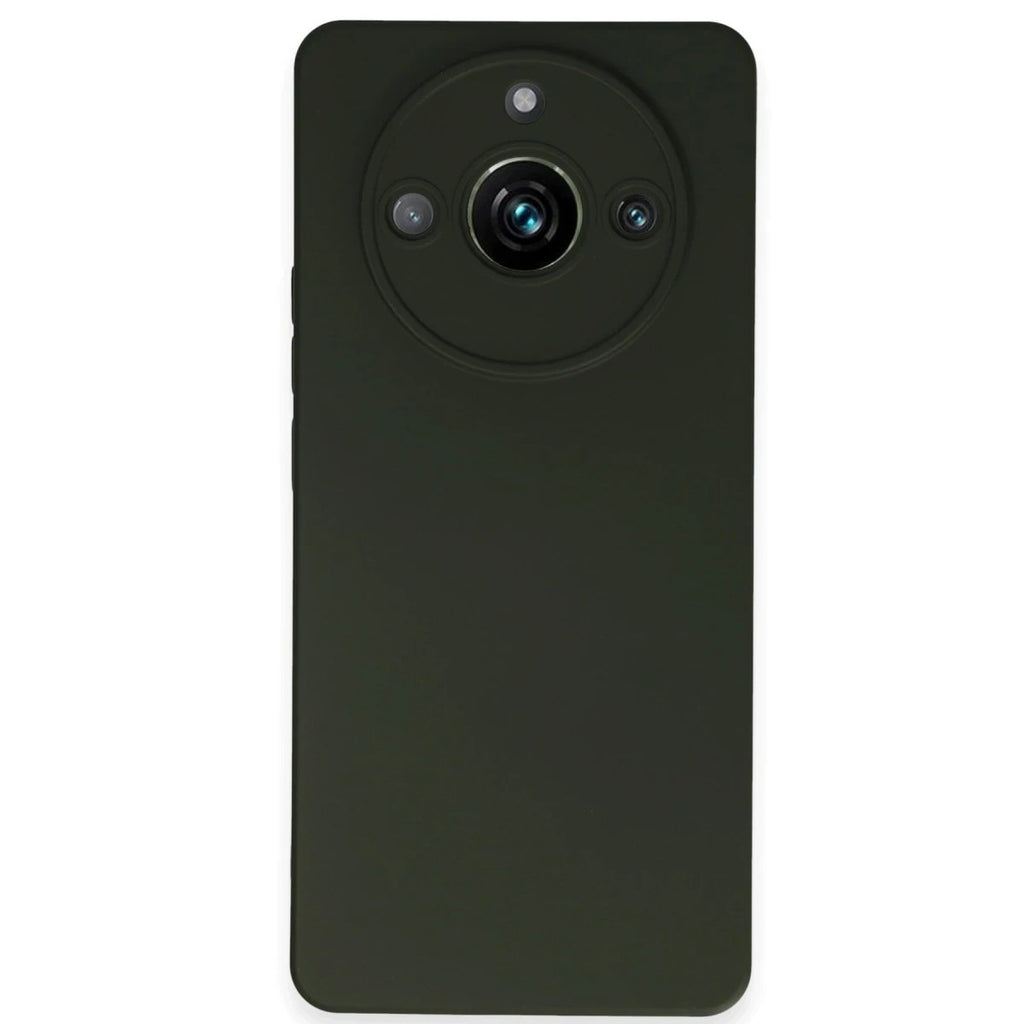 Mey İthalat® Realme 11 Pro Kılıf Nano içi Kadife Silikon - Koyu Yeşil