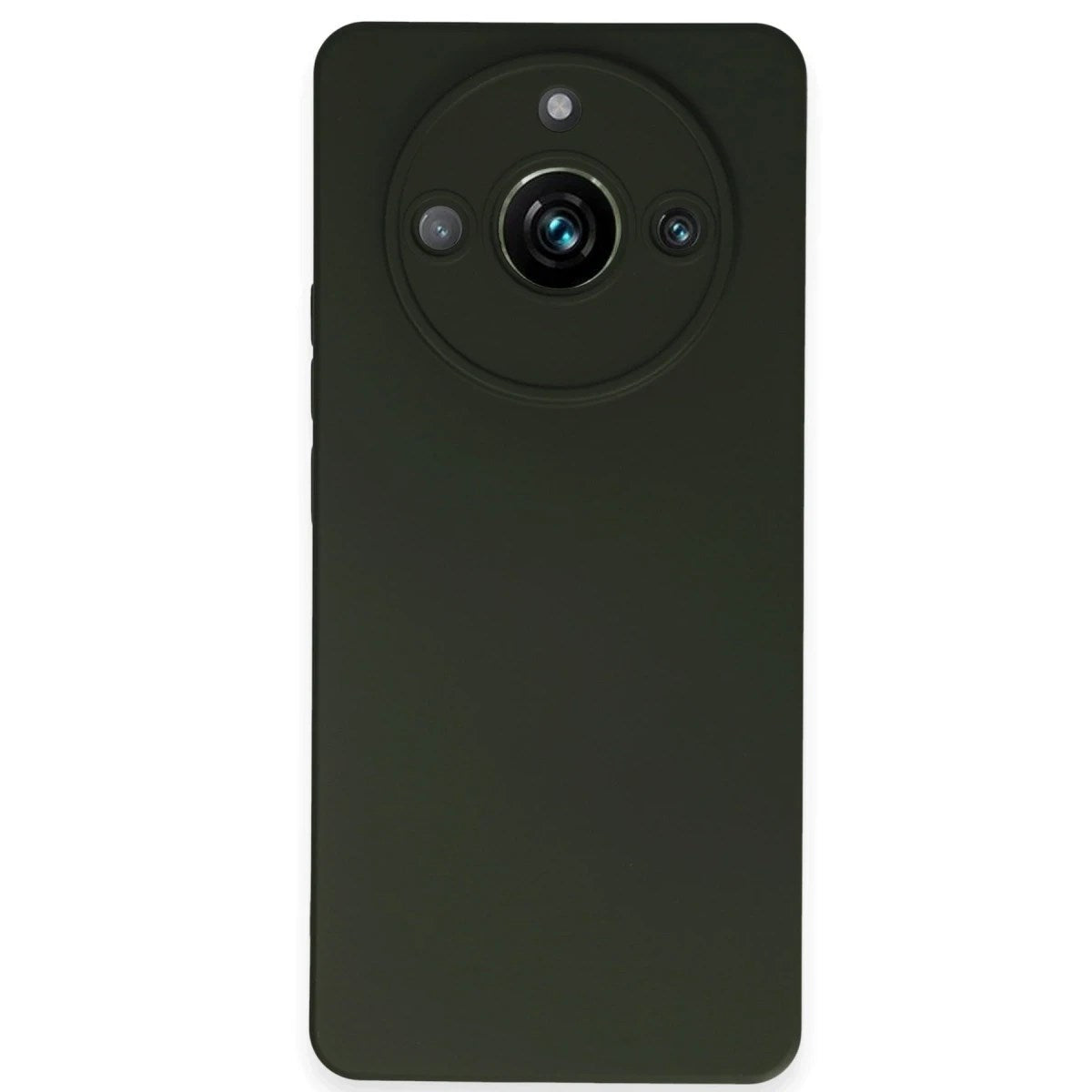 Mey İthalat® Realme 11 Pro Kılıf Nano içi Kadife Silikon - Koyu Yeşil