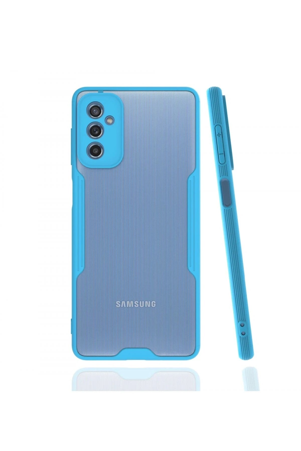 Mey İthalat® Samsung Galaxy M52 5G Kılıf Platin Silikon - Mavi