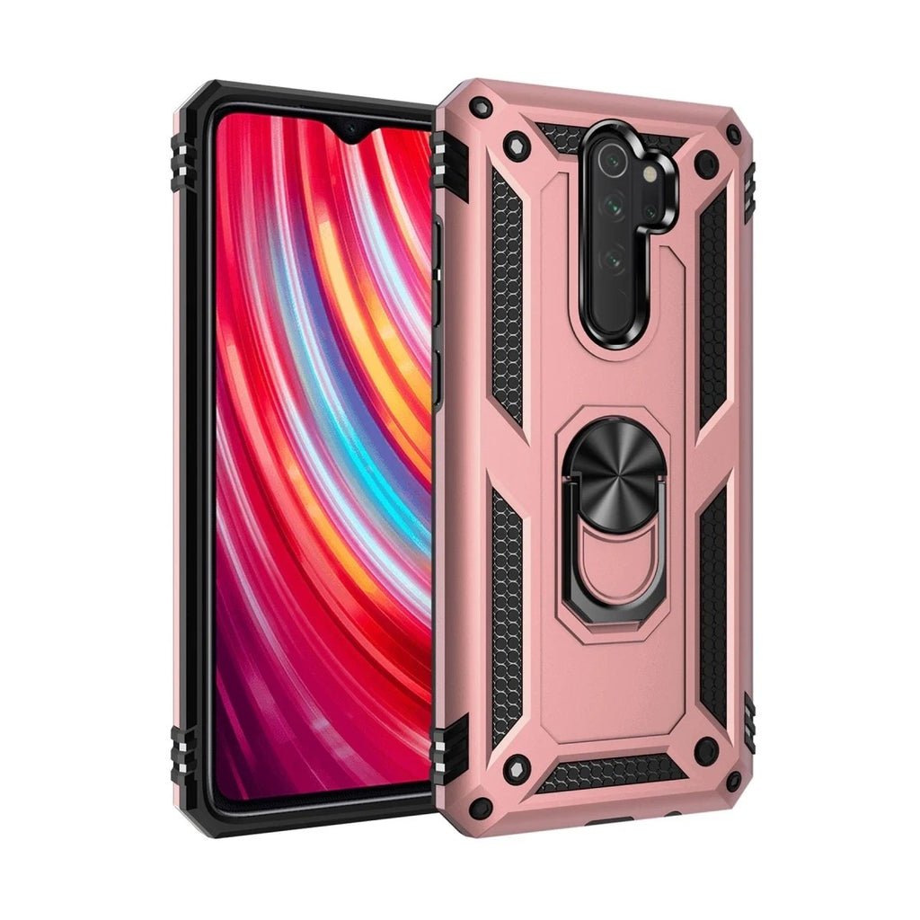 Mey İthalat® Redmi Note 8 Pro Kılıf Sofya Yüzüklü Silikon Kapak - Rose