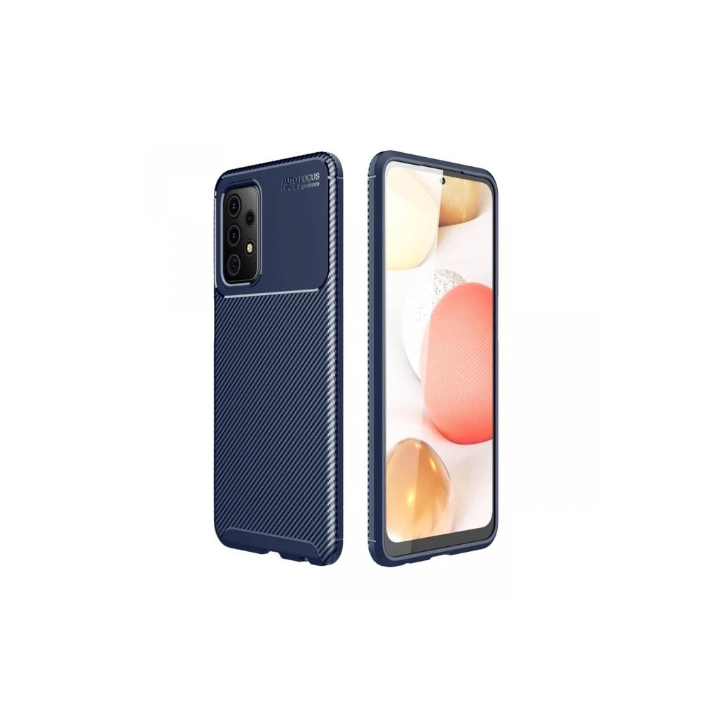Mey İthalat® Samsung Galaxy A72 Kılıf Auto Focus Karbon Kapak - Lacivert