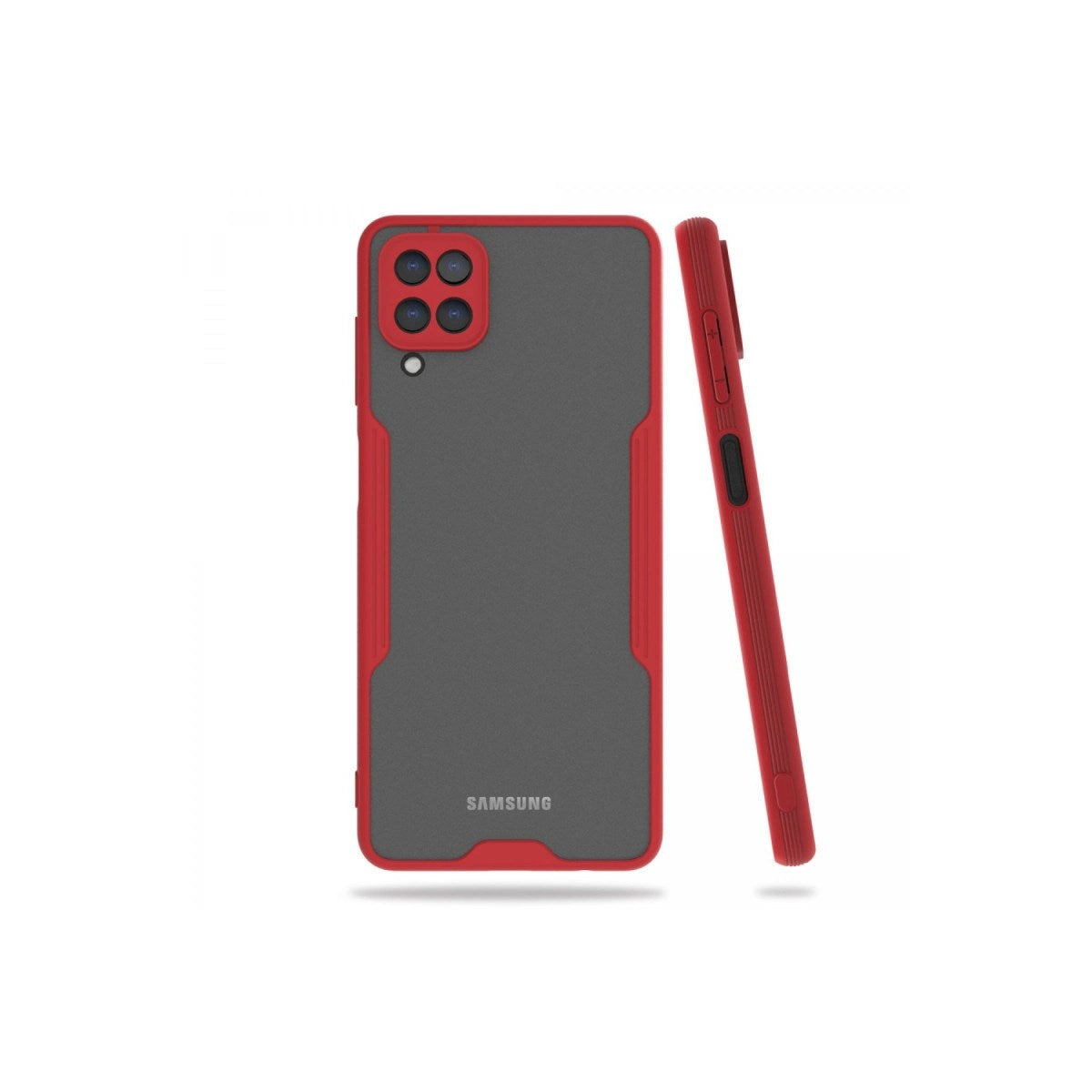 Mey İthalat® Samsung Galaxy A22 Kılıf Platin Silikon - Kırmızı