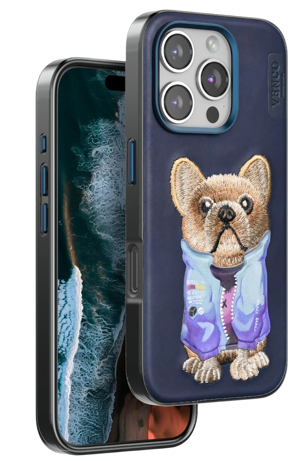 Mey İthalat® iPhone 16 Pro Max Cute Desenli Kapak - Lacivert