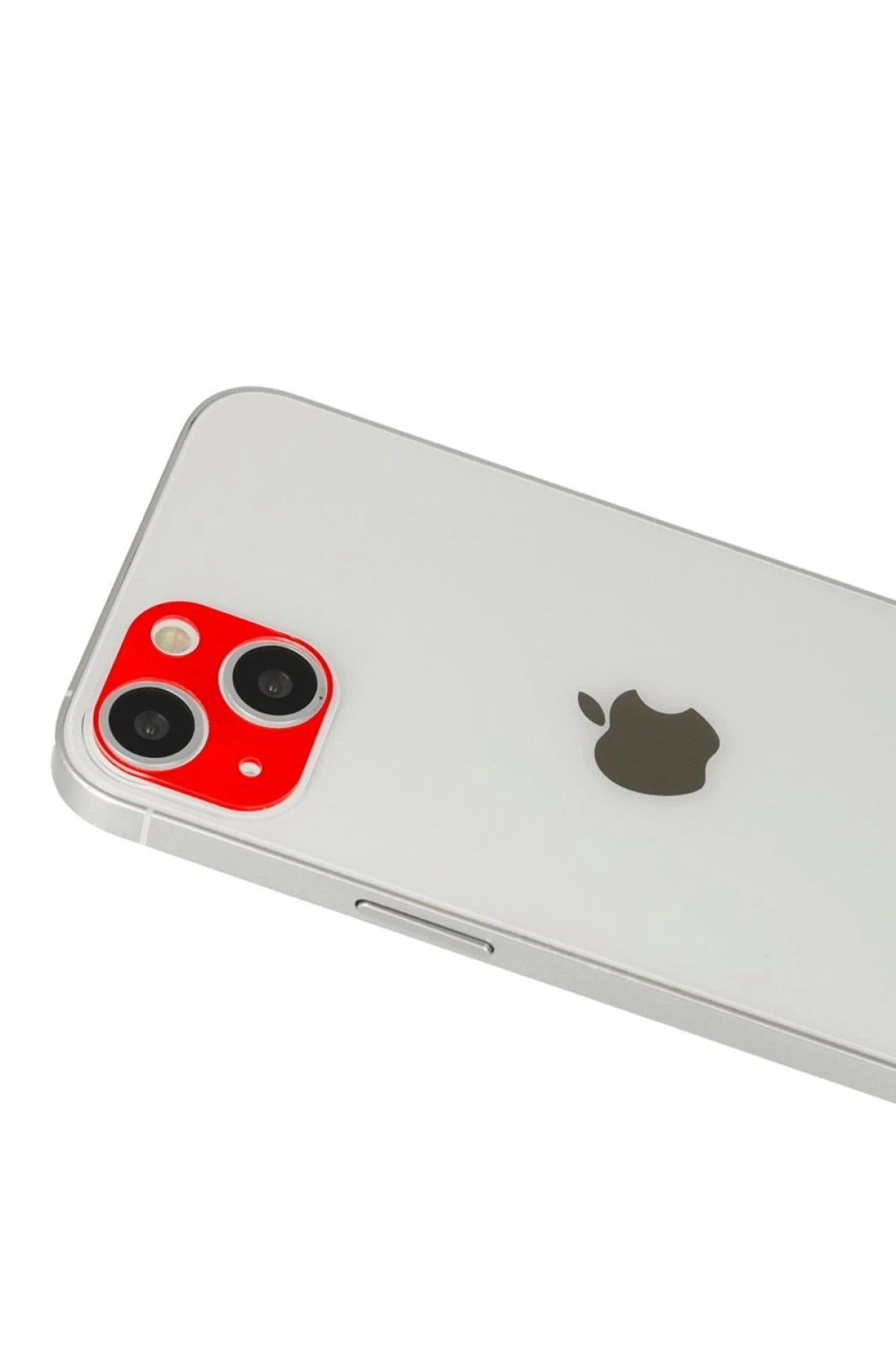 Mey İthalat® iPhone 13 Rainbow Kamera Lens Koruma Cam - Kırmızı