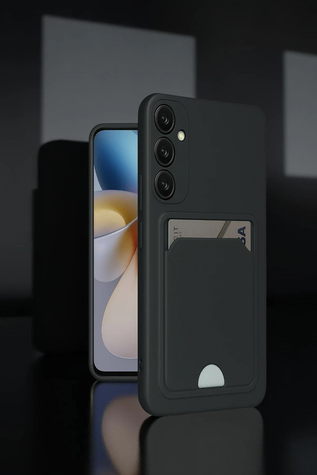 Mey İthalat® Samsung Galaxy A35 5G Kılıf Kelvin Kartvizitli Silikon - Lacivert