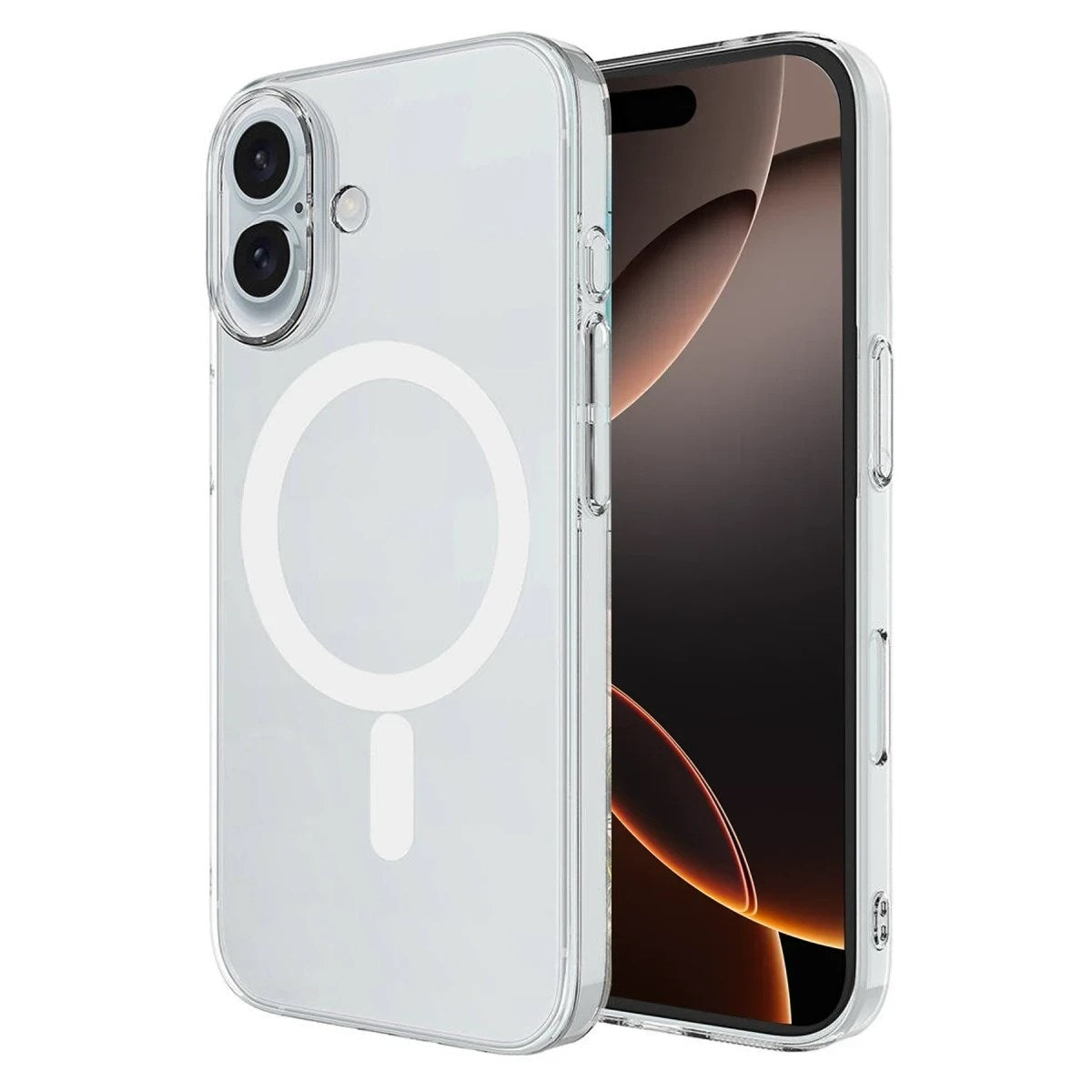 Mey İthalat® iPhone 16 Plus Kılıf Magneticsafe Şeffaf Silikon - Şeffaf