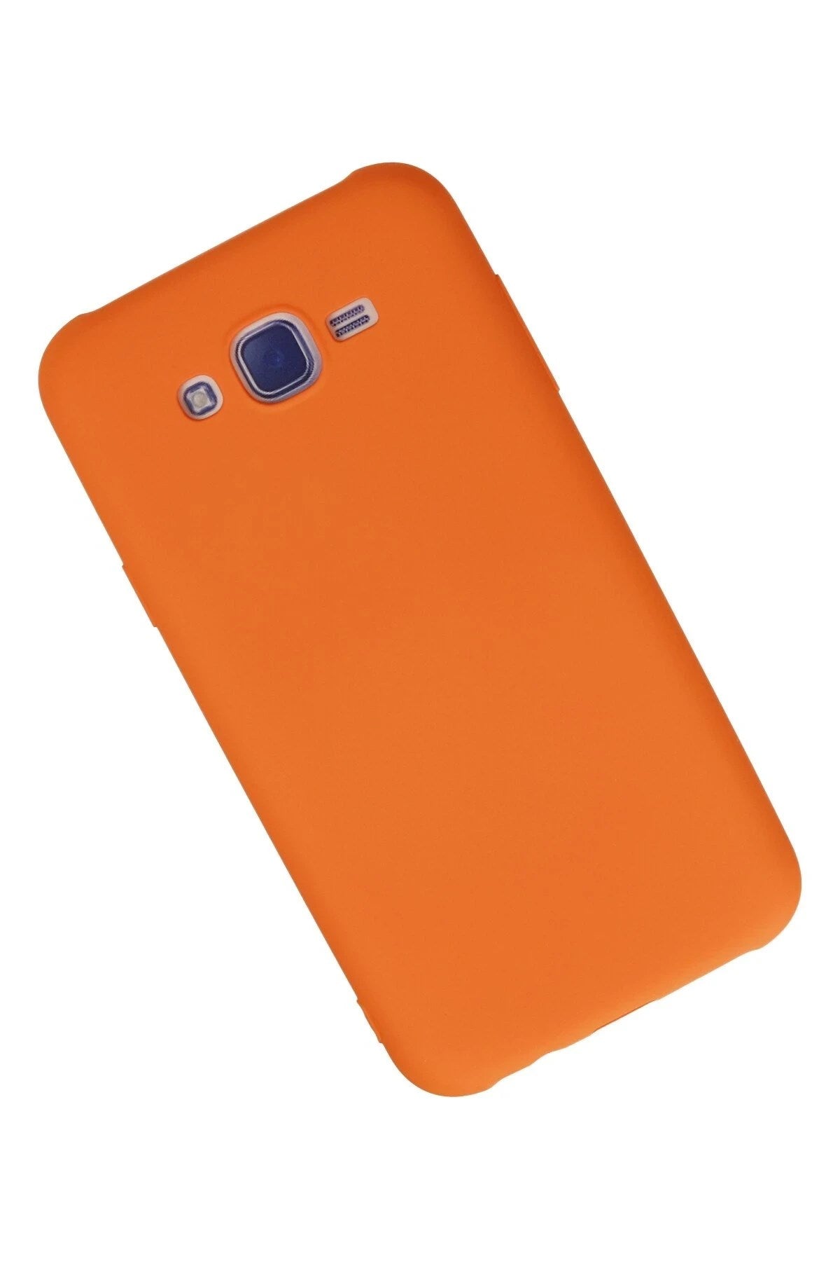 Mey İthalat® Samsung Galaxy J7 Kılıf Nano içi Kadife Silikon - Turuncu