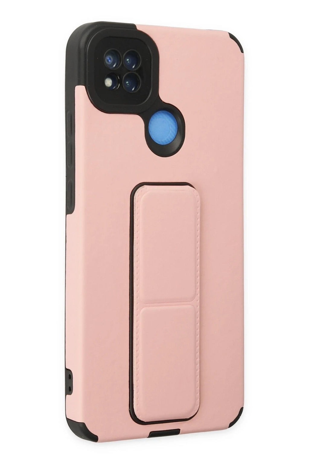 Mey İthalat® Redmi 9C Kılıf Mega Standlı Silikon - Pudra