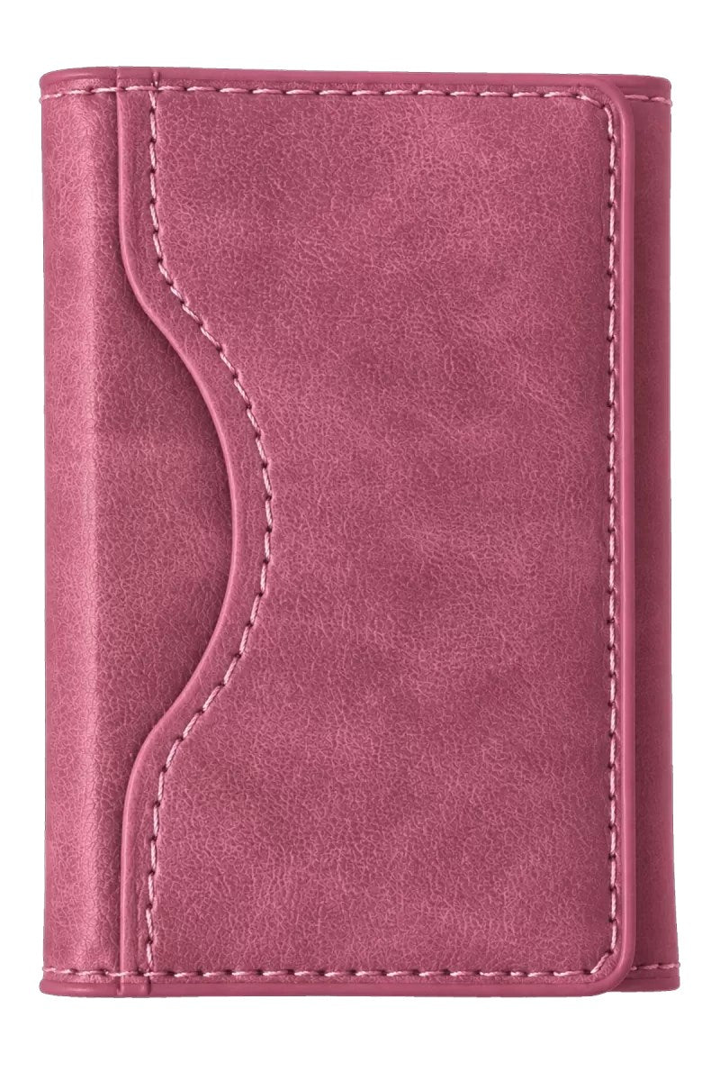 Mey İthalat® Tema Magsafe Deri Kartlık - Pembe