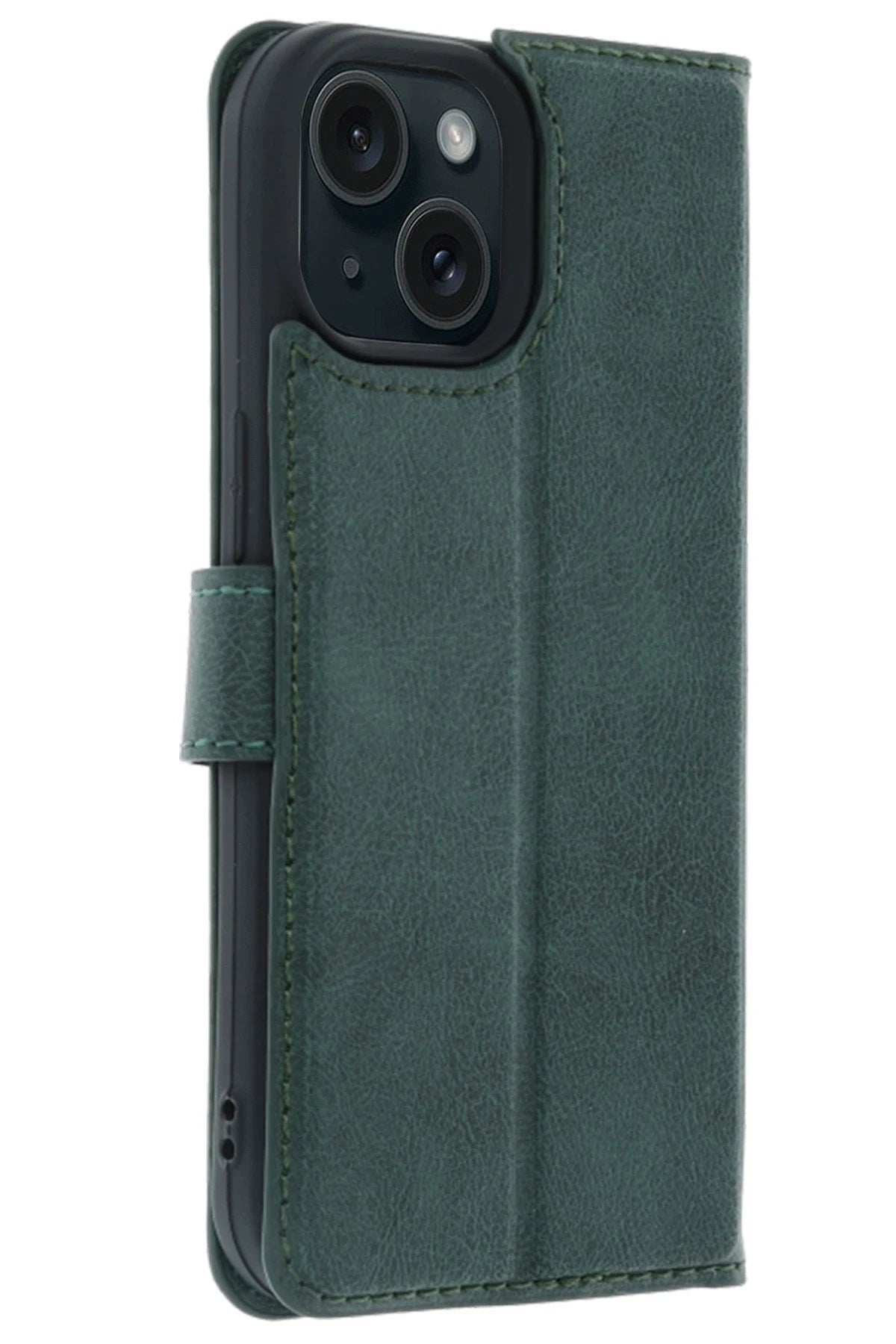 Mey İthalat® iPhone 15 Trend S Plus Kapaklı Kılıf - Yeşil