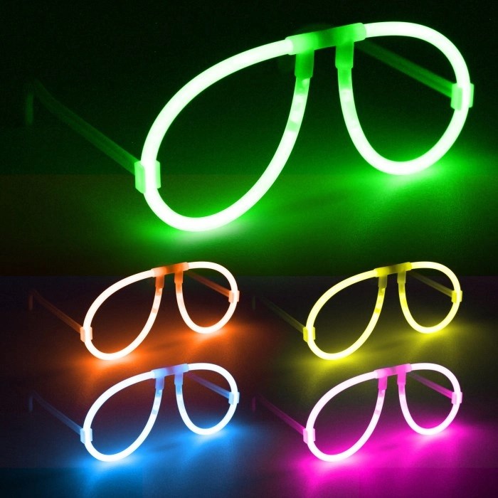 Mey İthalat® Neon Glow Fosfor Gözlük – Festival &amp; Parti (12&amp;#39;li Set)