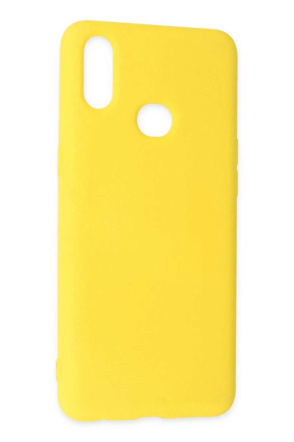 Mey İthalat® Samsung Galaxy A10S Kılıf Nano içi Kadife Silikon - Sarı