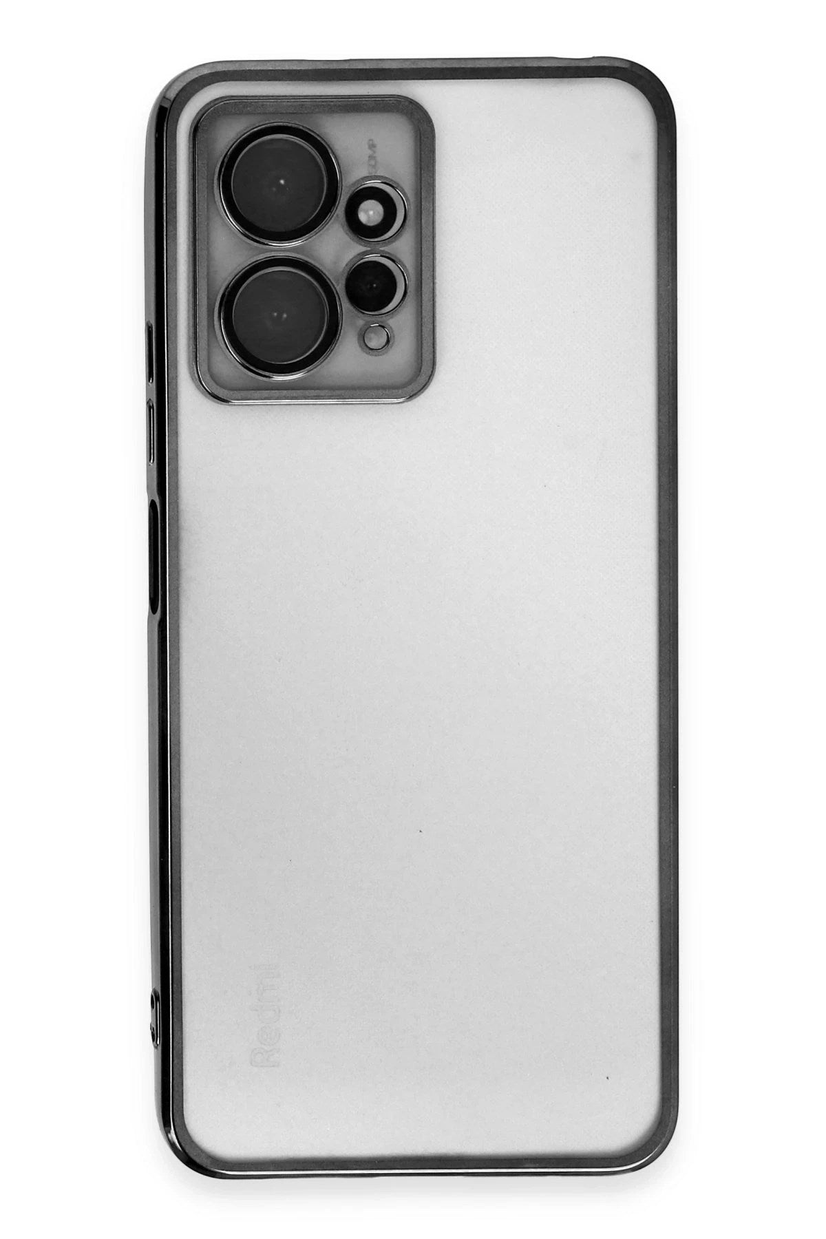 Mey İthalat® Redmi Note 12 4G Kılıf Lensli Silikon - Siyah