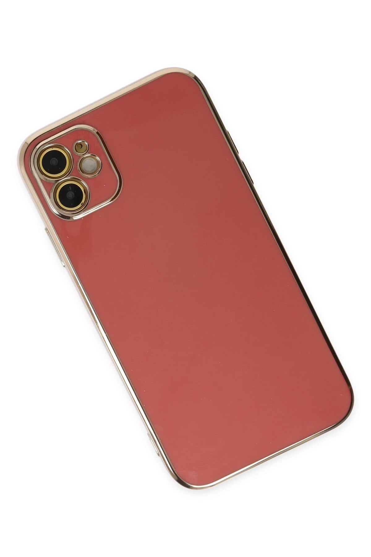 Mey İthalat® iPhone 12 Kılıf Volet Silikon - Kırmızı