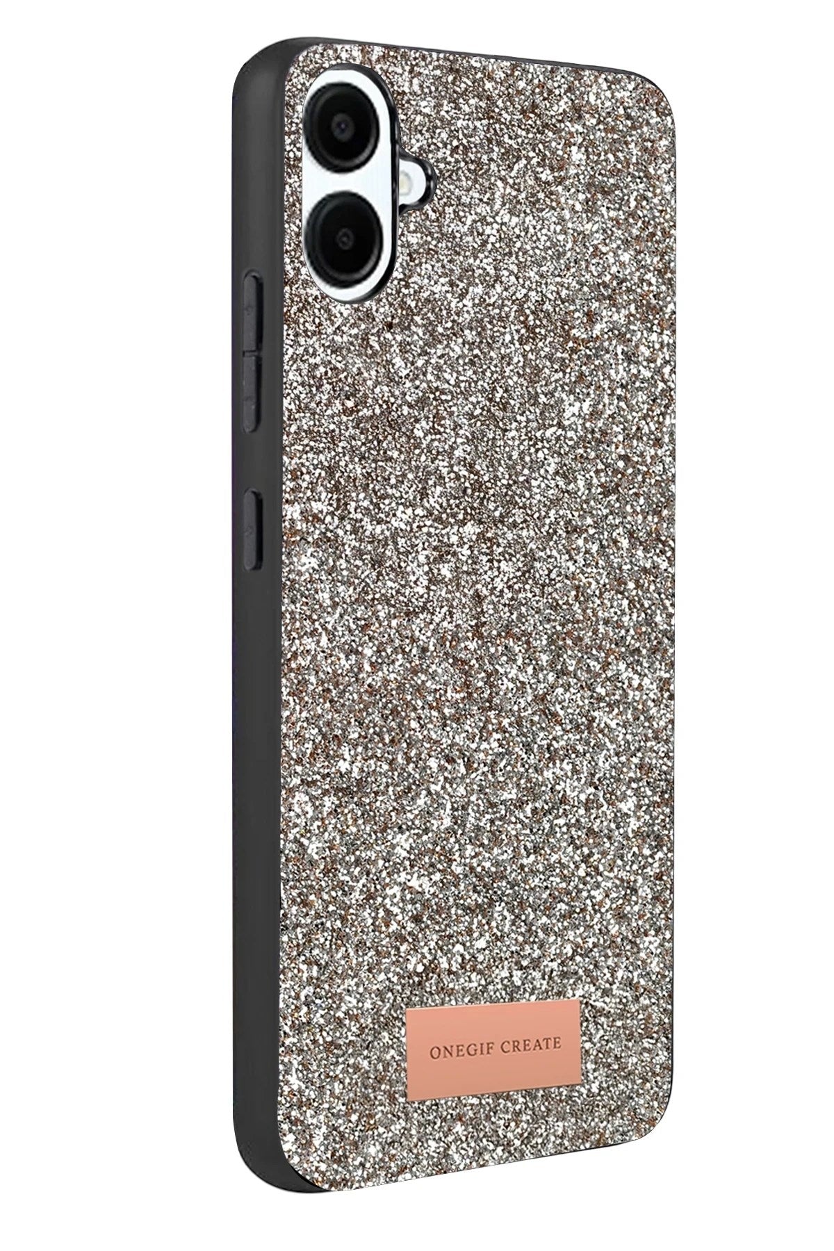 Mey İthalat® Samsung Galaxy A07 4G Bright Simli Kapak - Gümüş
