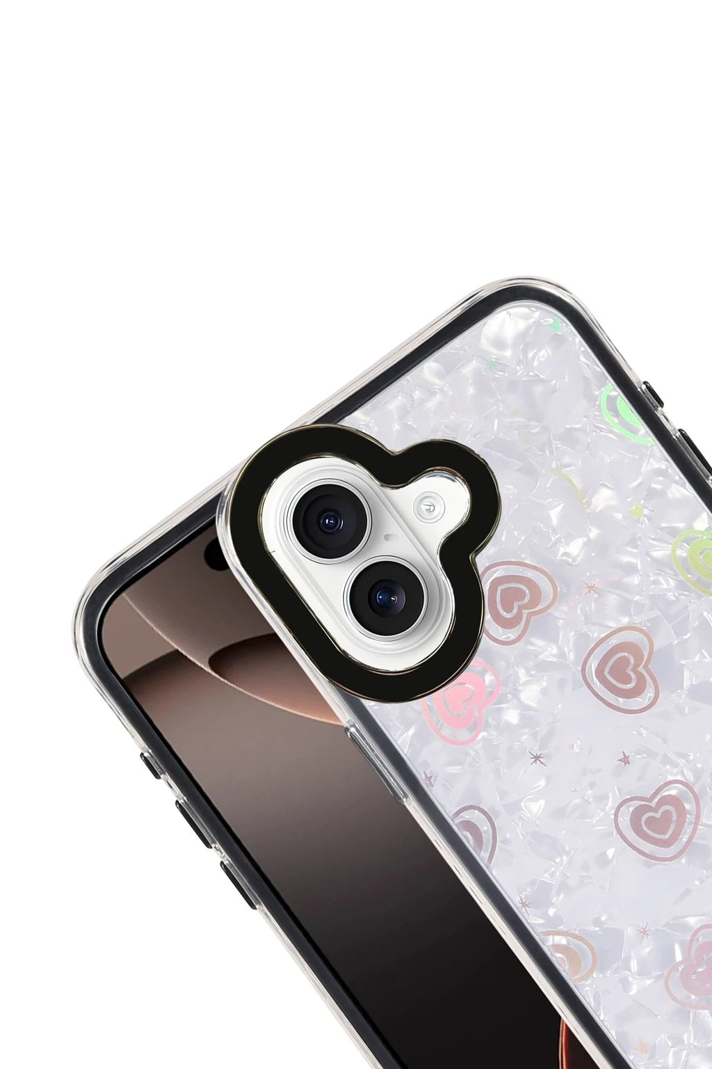 Mey İthalat® iPhone 16 Lumi Desenli Kapak - Siyah