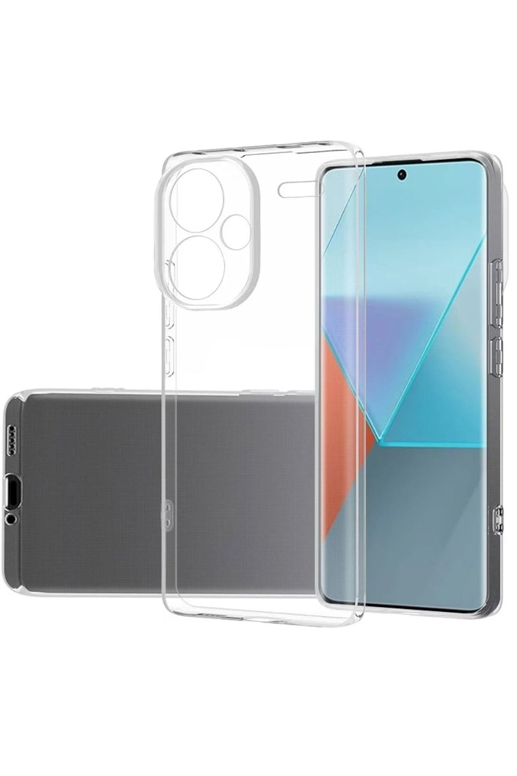 Mey İthalat® Redmi Note 13 Pro Plus Kılıf Lüx Şeffaf Silikon