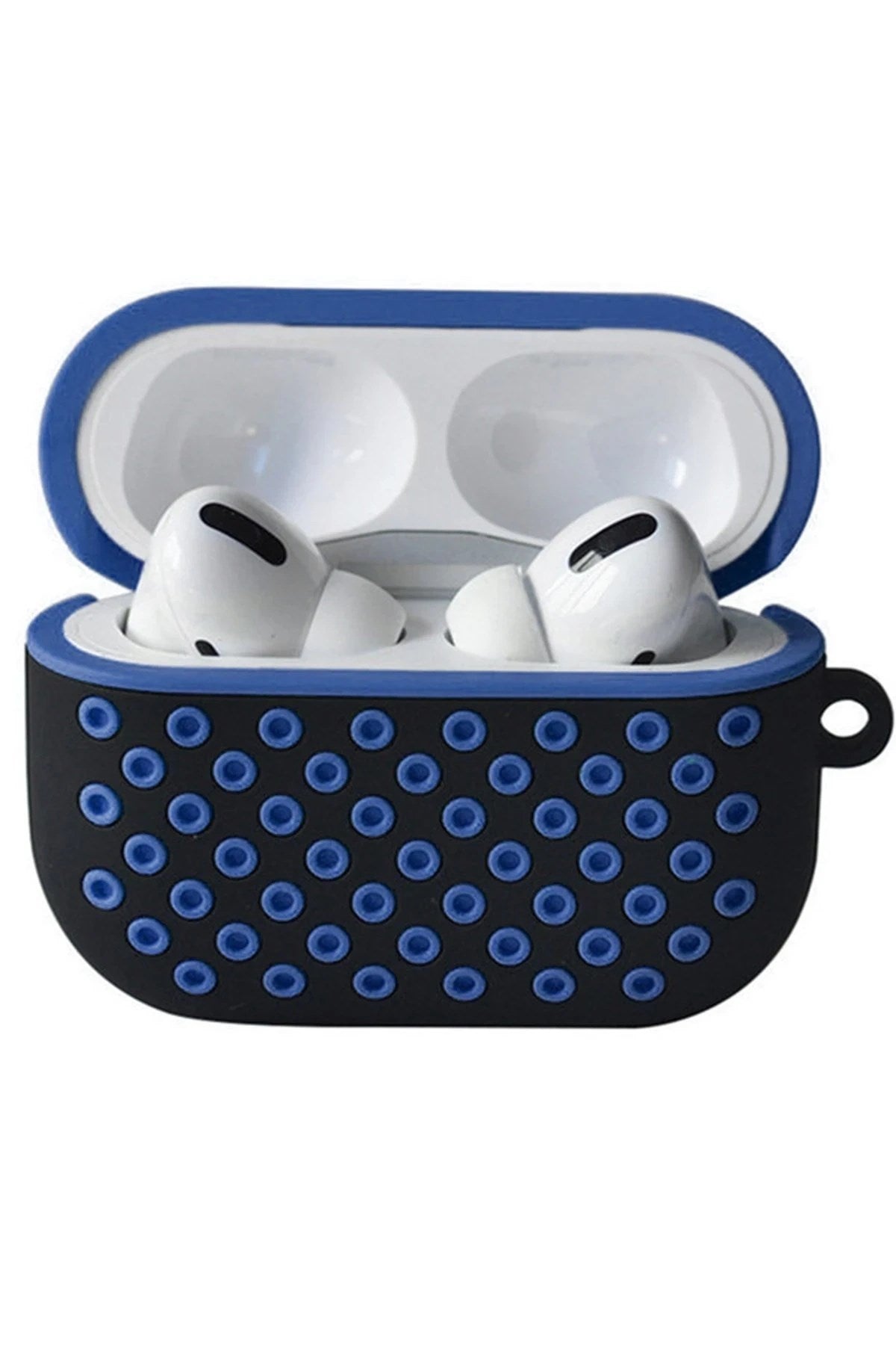 Mey İthalat® Airpods Pro 2 (2.nesil) Spor Delikli Kılıf - Siyah-Mavi