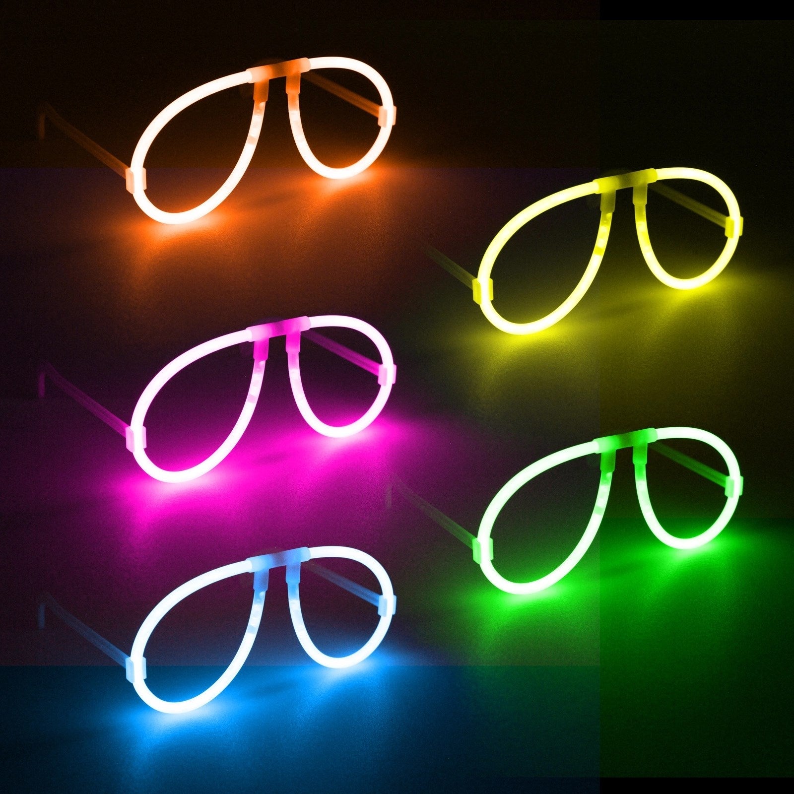 Mey İthalat® Neon Glow Fosfor Gözlük – Festival &amp; Parti (12&amp;#39;li Set)