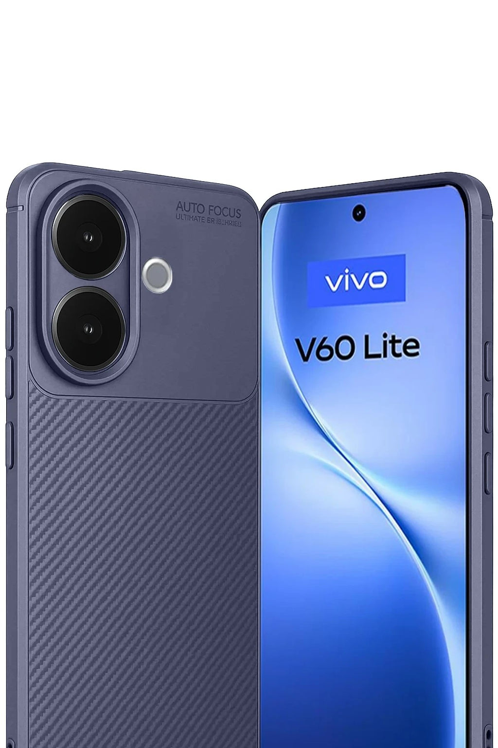 Mey İthalat® Vivo V60 Lite Auto Focus Karbon Kapak - Lacivert