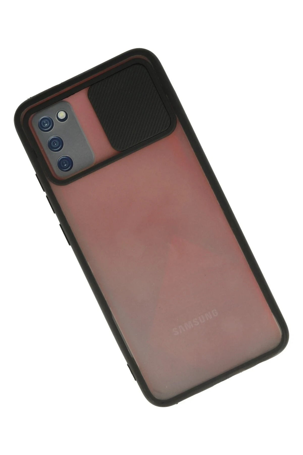 Mey İthalat® Samsung Galaxy A03S Kılıf Palm Buzlu Kamera Sürgülü Silikon - Siyah