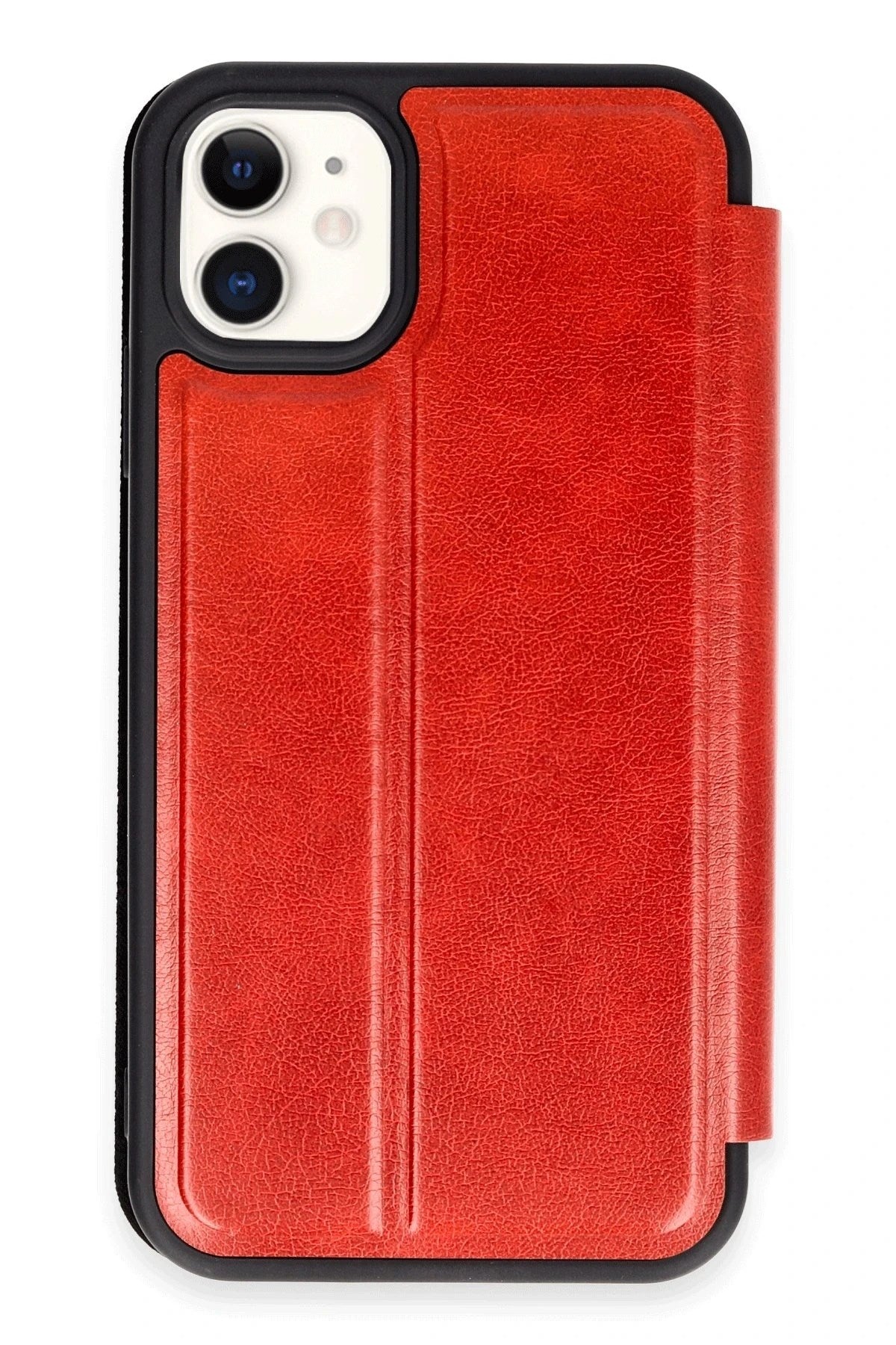 Mey İthalat® iPhone 11 Kılıf Flip Cover - Kırmızı