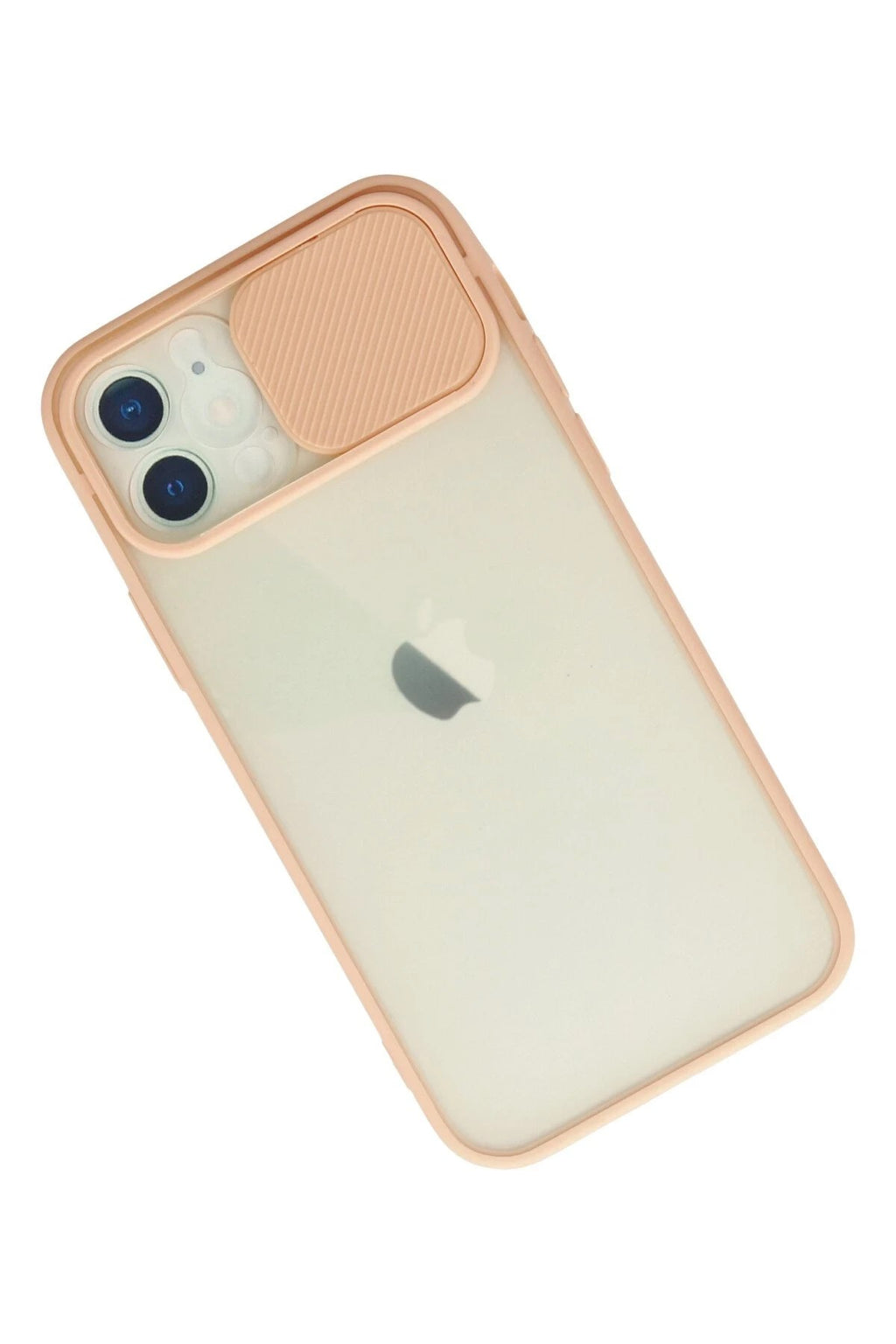Mey İthalat® iPhone 12 Kılıf Palm Buzlu Kamera Sürgülü Silikon - Pembe