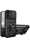 Mey İthalat® iPhone 17 Pars Lens Yüzüklü Silikon - Siyah